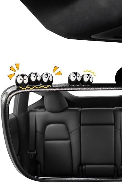 Soot Sprite Car Rearview Mirror - 25 Pcs Cartoon Soot Sprites Accessories for Car Interior Decoration Dashboard Car Ornament Funny Gifts