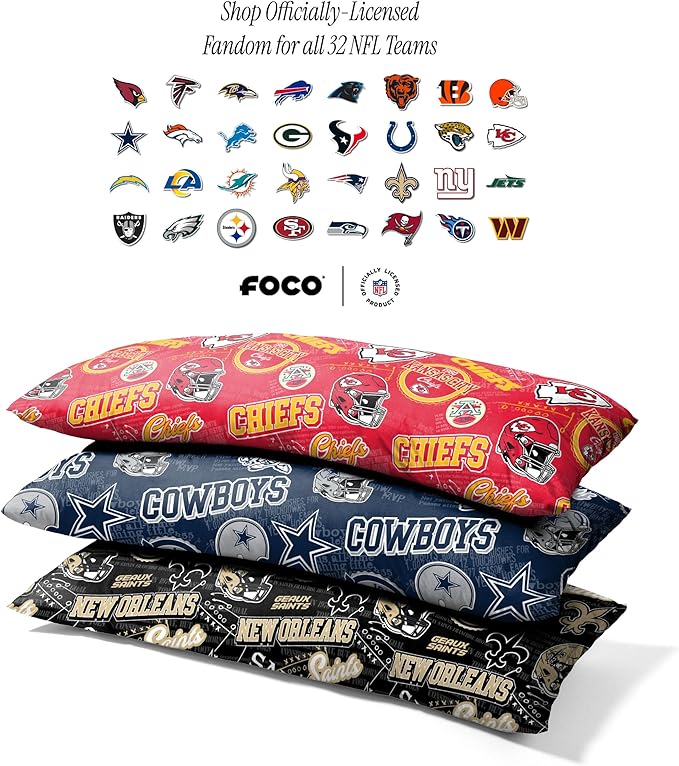 FOCO NFL Unisex-Adult Modern
body pillow