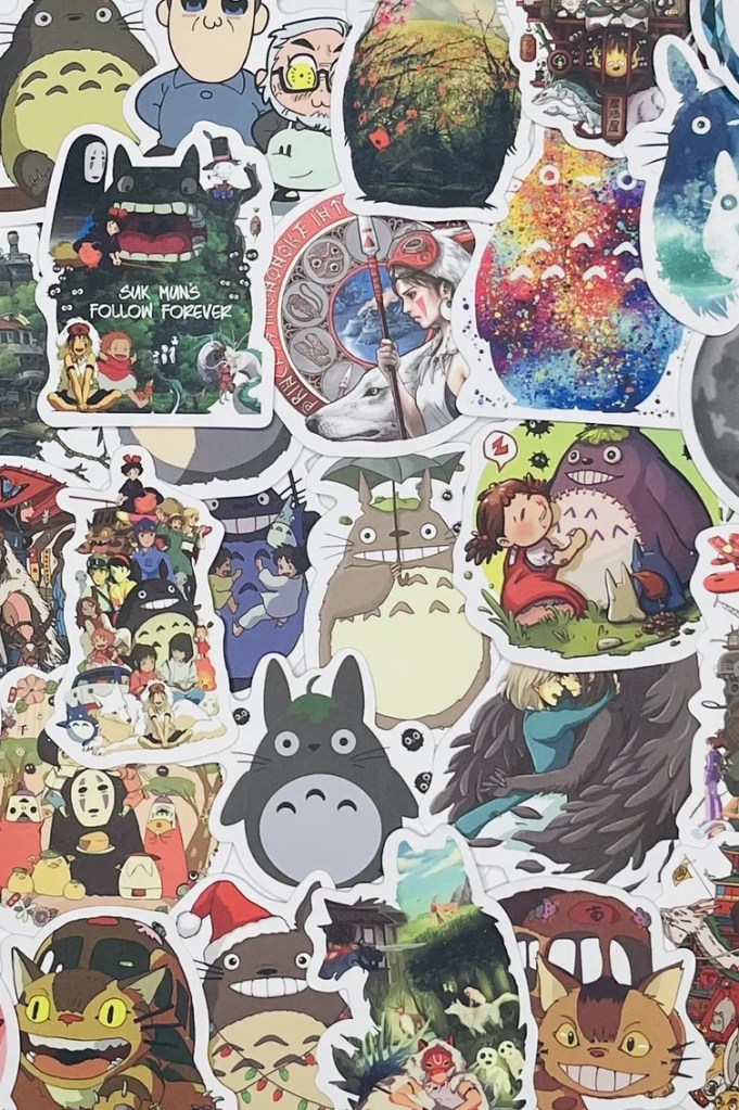 Anime Stickers Pack Cute Forest Spirits & Magical Creatures, Waterproof Vinyl for Laptop Water Bottle, Kids Goodie Bag Gift, Party Favor Fun