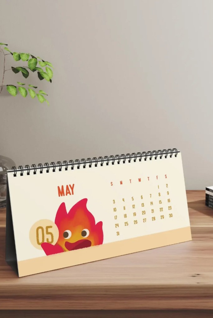 Japanese Ghibli Characters 2026 Desk Calendar: Japanese Anime Fan-Art Stationery