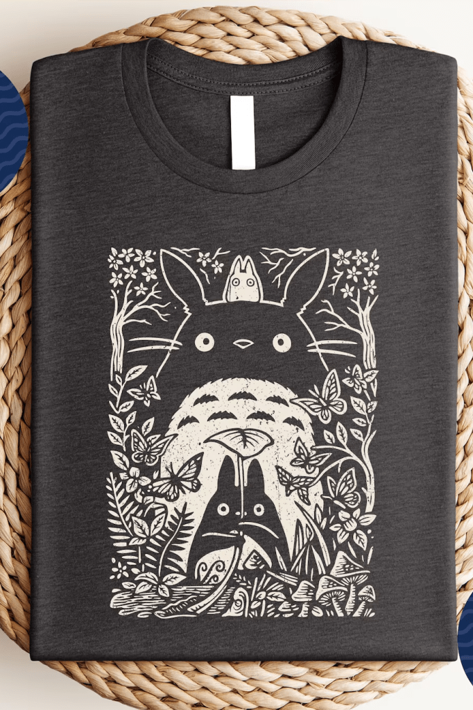 Vintage My Neighbor Totoro Sketch Shirt | Studio Ghibli Anime Tee | Totoro T-shirt | Anime t-shirt | Spirited Away Shirt