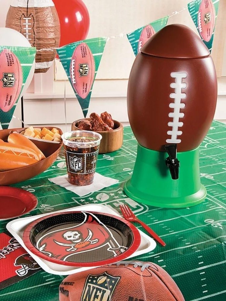 Football Beverage Plastic Party Dispenser - 15.5"H x 8"W x 8"D | 1.4 Gallons | Brown | 1 Pc.