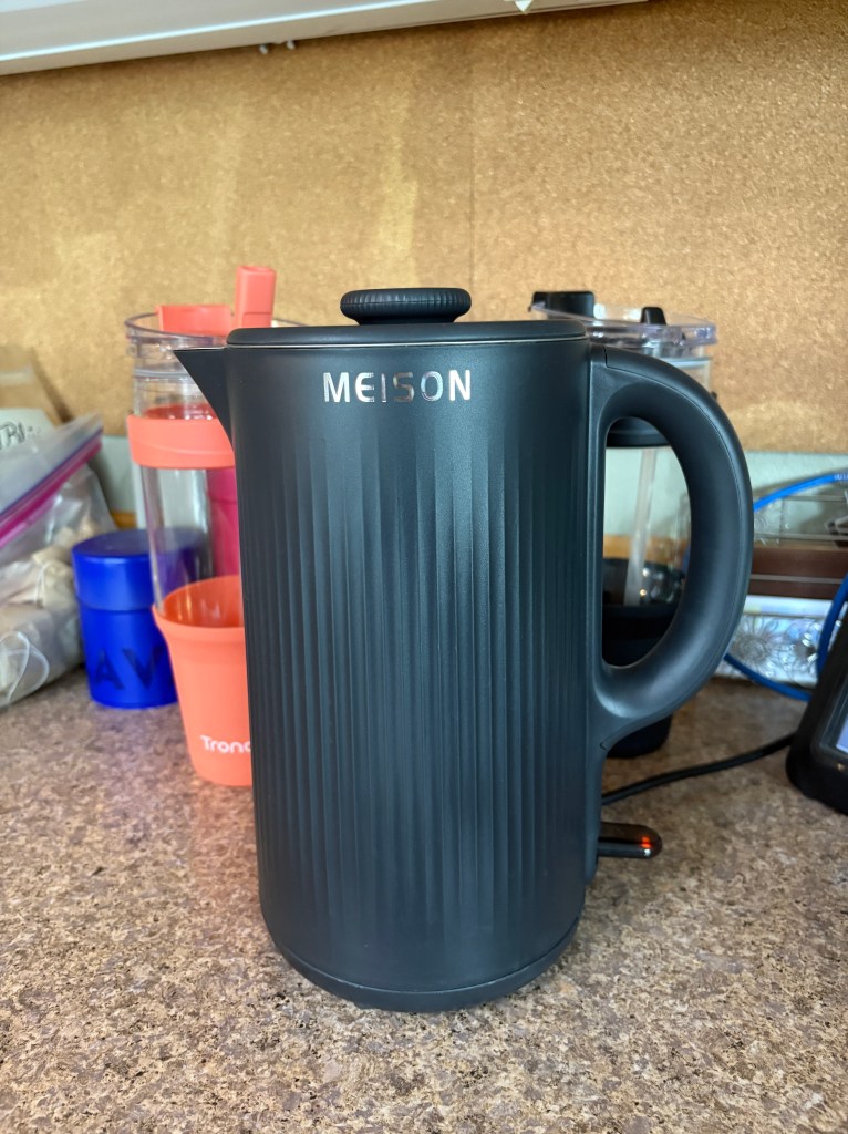 Electric Kettles Stainless Steel for Boiling Water, Double Wall Hot Water Boiler Heater, Cool Touch Electric Teapot, Auto Shut-Off & Boil-Dry Protection, 120V/1200W, 1.7 Liter, 2 Year Warranty (black)