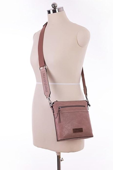 Montana West Crossbody Bag for Women Multi Pocket Cross Body Bag Purses with Guitar Strap