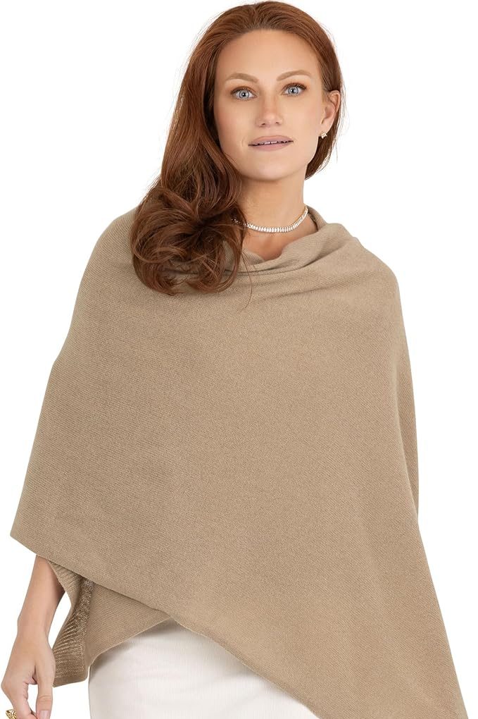 Velanio Cashmere 100% Cashmere Knitted Wrap Pashmina Shawl Extra Large Scarf Stole for Women Travel