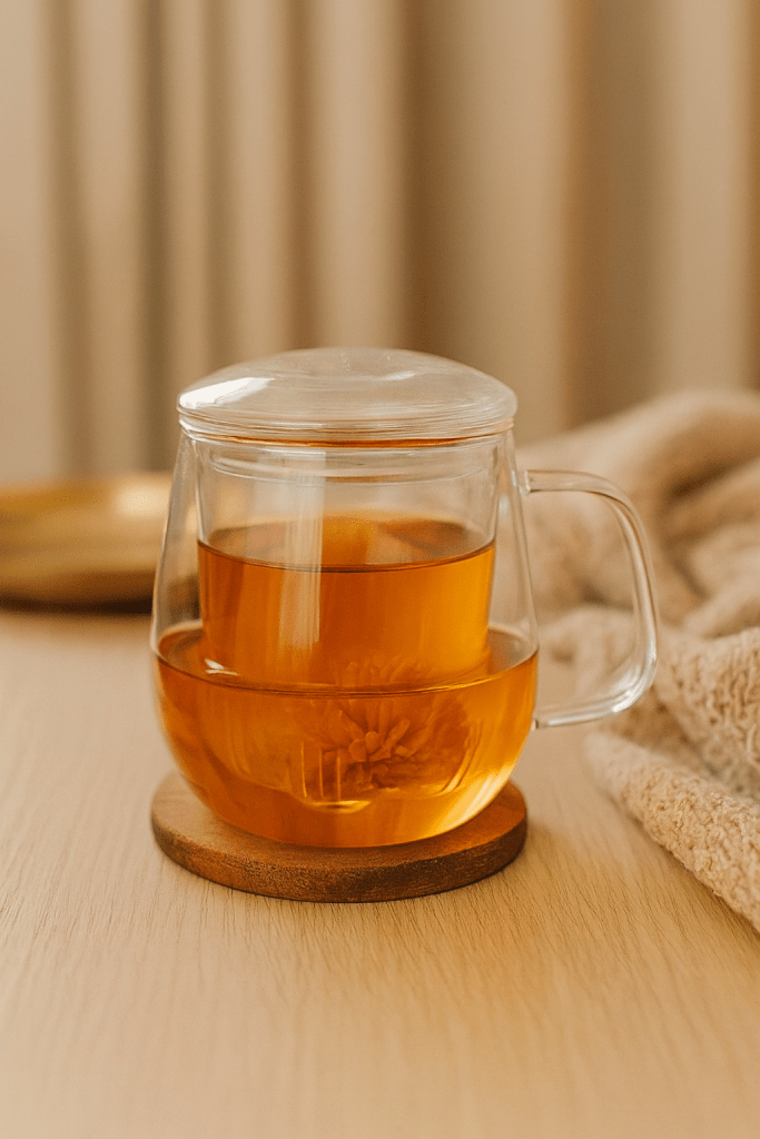 Glass Tea Cup with Infuser and Lid, 17.6oz/520ml Large Borosilicate Teacup,Tea Glass, Clear Mug for Loose Leaf Tea, Blooming Tea, Microwave & Dishwasher Safe - Tea Maker Gift for Birthday.