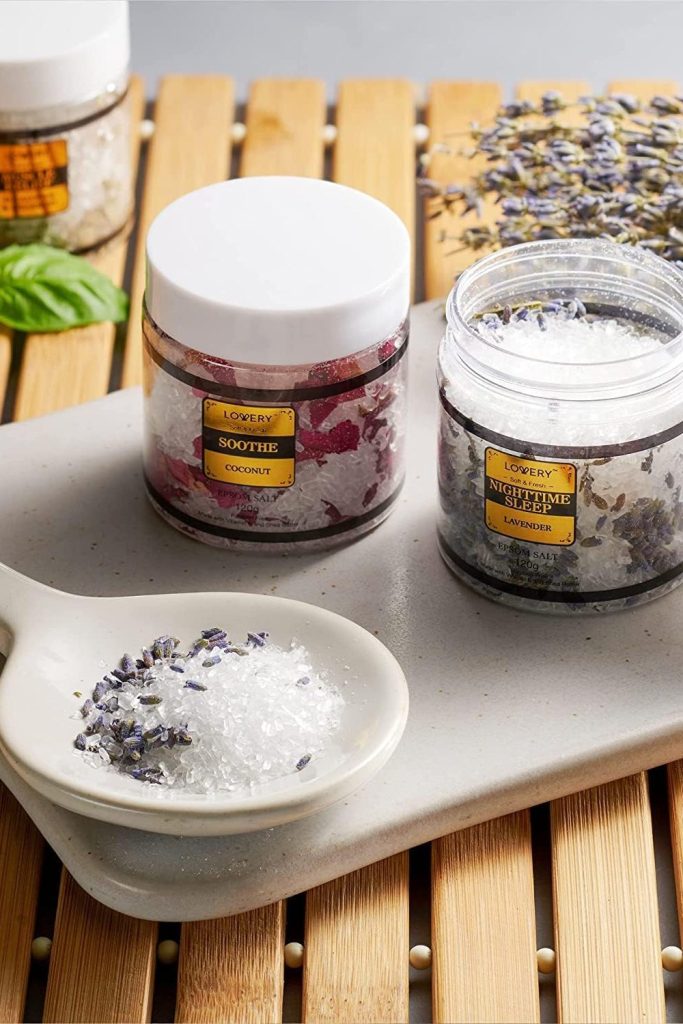 Gifts for Women Who Have Everything, Epsom Bath Salts Gift Basket Set, Relaxing Self Care Salt W/Essential Oil, Christmas Gifts for Mom, Lavender, Eucalyptus, Lemon, Coconut, Tea Tree, Honey Almond