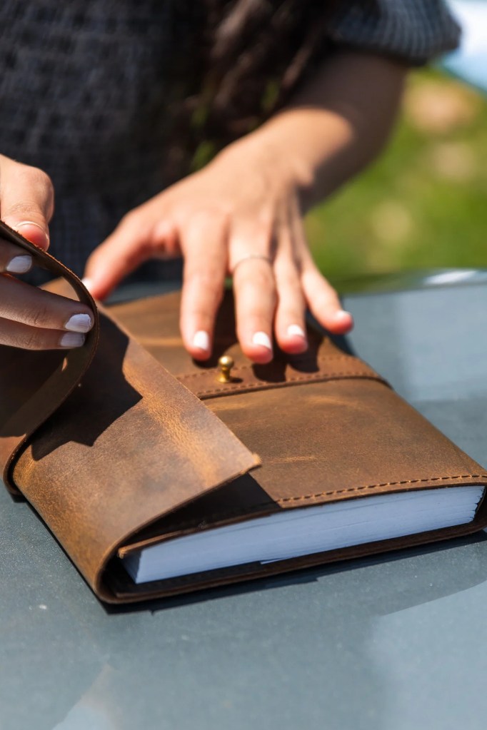 Leather Refillable Journal Notebook Cover A5 Size, Leather Diary, Mother's Day Gift, Recipe Notebook