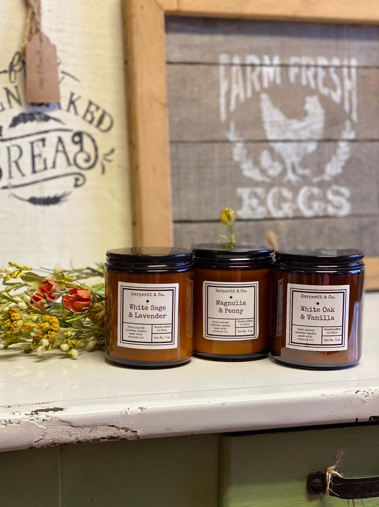 Beeswax Candle Poured in a Glass Jar