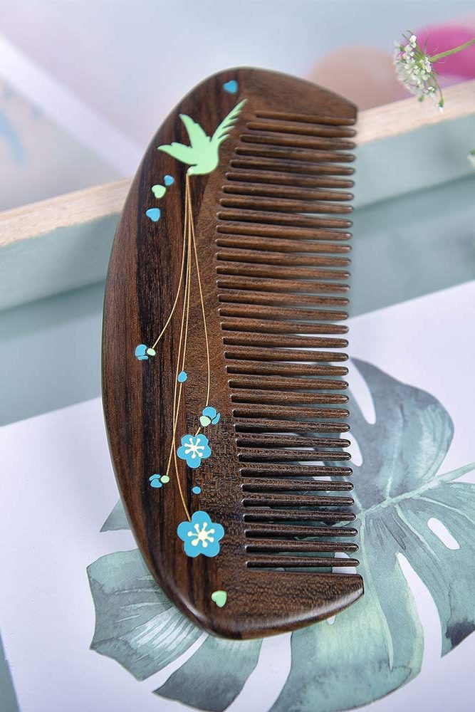 TAN MUJIANG Wooden Hair Comb Handmade Anti-static