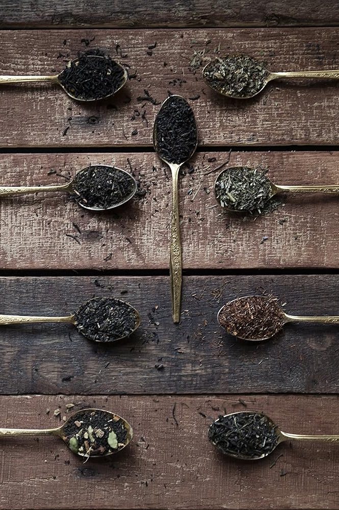 Golden Moon Tea Variety Pack - 9 Loose Leaf Tea Sampler - Organic Black, Green, White, and Herbal Teas Gift Set