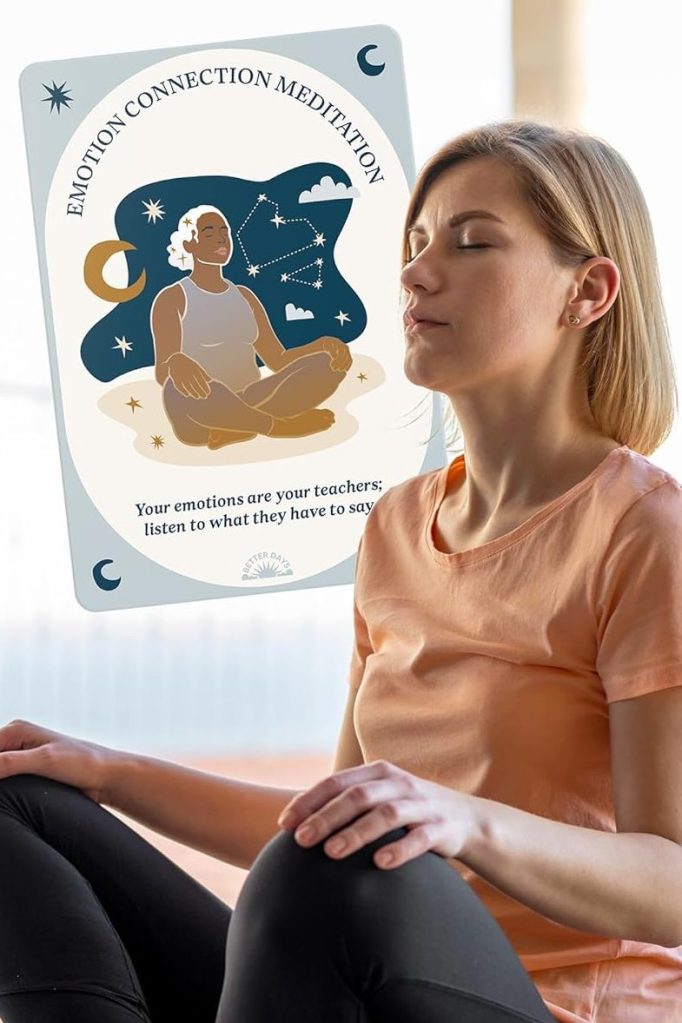 Better Days 60 Somatic Therapy Exercise Cards for Nervous System Regulation – Soothe Stress and Reconnect with Your Body – 3.5” x 5” Cards – Breathwork, Mindfulness, and Gentle Movement Techniques