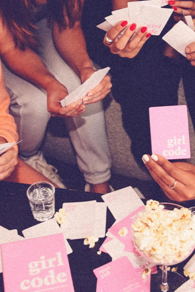 Girl Code Party Game with 275 Hilarious Q&A Cards Written by Women for Girls Night, Bachelorette Parties, Galentines - for Ages 17+, 2+ Players, 30-60 Minute Playtime, by Fitz