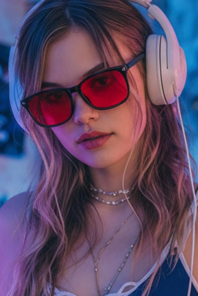 Sleep Glasses with Blue Green Light Blocking, Red Light Lens for Computer Gaming, Screen Fatigue & UV Protection