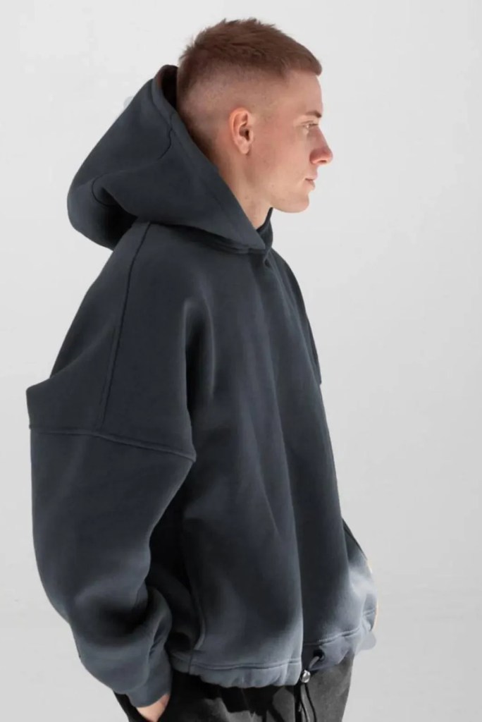 Oversized Blank Hoodie by IJ in 13 Colors, S-3XL, Cotton Fleece, Drawstring Hem