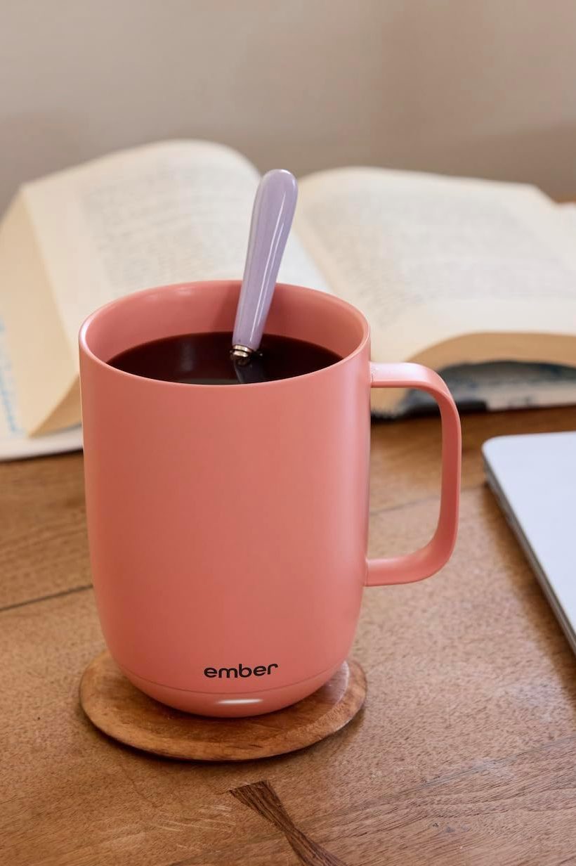 Ember Temperature Control Smart Mug 2, 14 Oz, App-Controlled Heated Coffee Mug with 80 Min Battery Life and Improved Design, Grapefruit