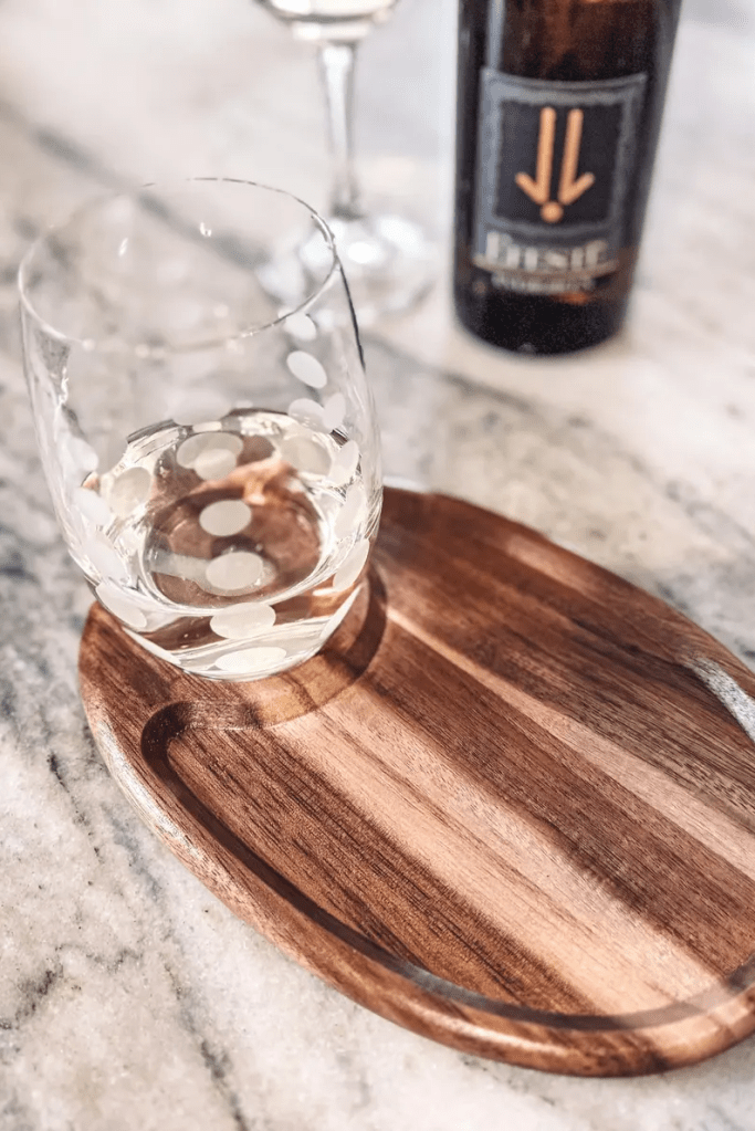 Wine Appetizer Snack Plate, Cheese Board Wine Holder, Wine Charcuterie Board, Personalized Appetizer Plate, Wine and Cheese Board,Snack Tray