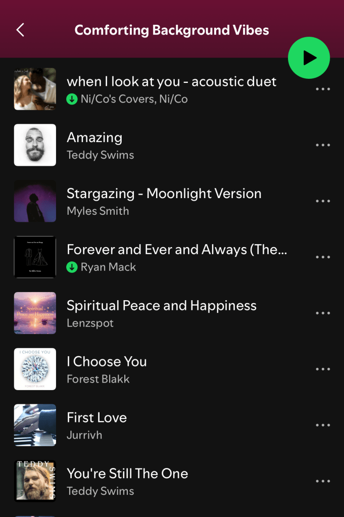 Cozy Comforting Background Vibes Playlist From Spotify