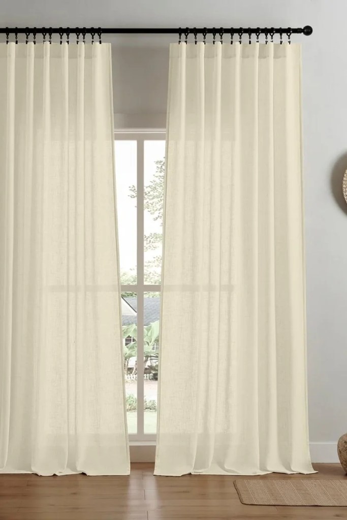 Joydeco Custom Linen Light Filtering Curtain