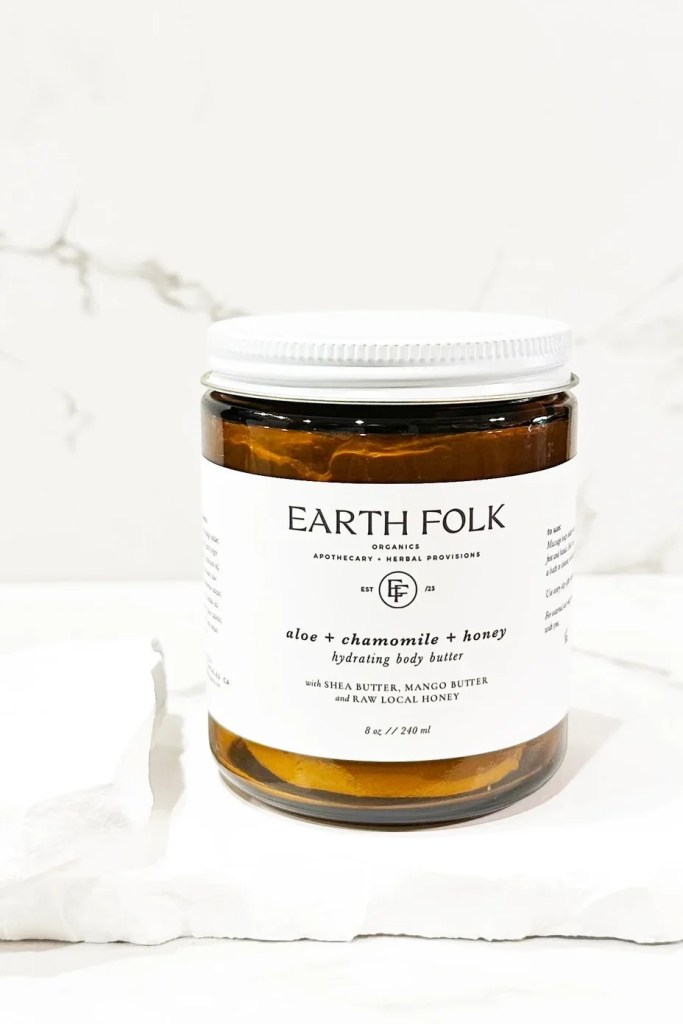 Whipped Body Butter | Aloe + Chamomile + Honey Butter | With Shea Butter, Mango Butter & Local Raw Honey | Rich all Natural Body Cream