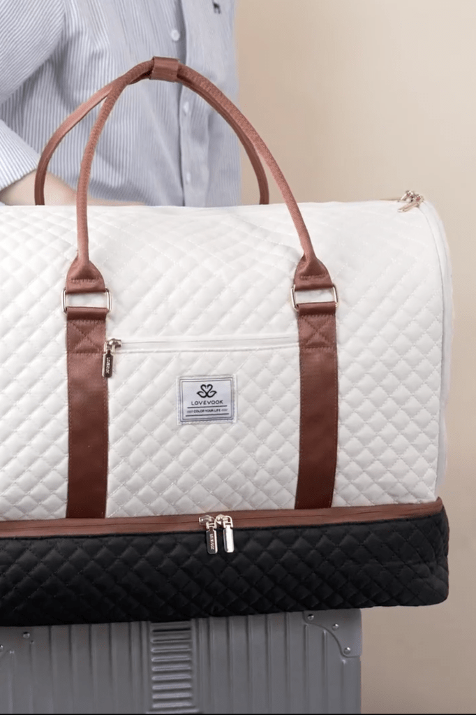 LOVEVOOK Convertible Garment Bag for Travel with Shoe Pouch, Carry On Garment Duffel Bag with Toiletry Bag, 2 in 1 Hanging Suitcase Suit Bag, Waterproof Weekender Bag for Women Travel, Wedding, 2Pcs