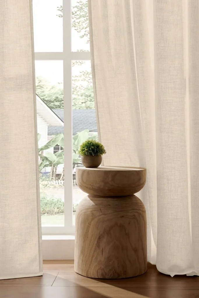 Joydeco Custom Linen Light Filtering Curtain