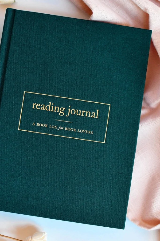 Linen Reading Journal: Book Tracker with Gold Foil