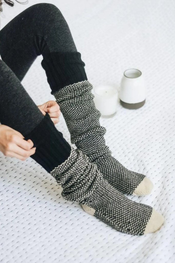 Women's Knitted Lounge Socks/ Knee High Winter Socks