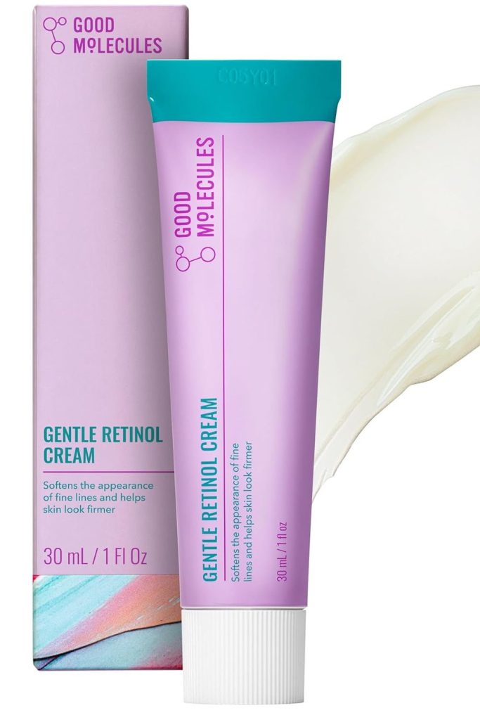 Good Molecules Gentle Retinol Cream - Retinol Night Cream to Minimize Appearance of Fine Lines & Wrinkles, Skin Tightening Recipe with Bakuchiol, Anti-Aging Skin Care For Face