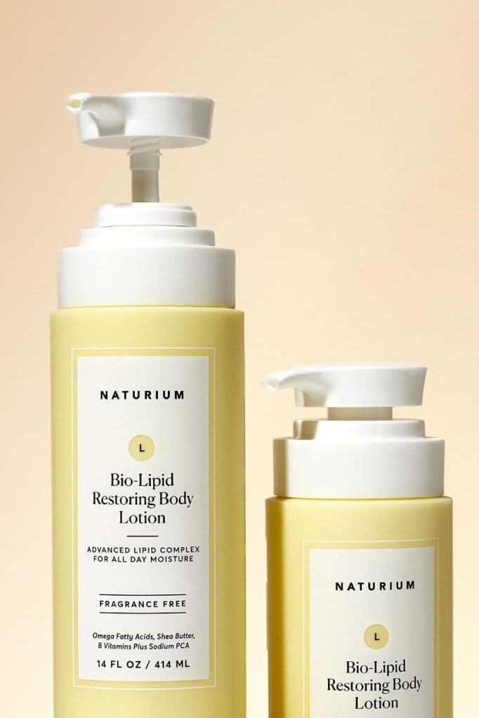 Naturium Bio-Lipid Restoring Body Lotion, All Day Moisture, 14 fl oz Nourishing Moisturizer with Shea Butter, Skin Hydrating & Fast Absorbing Formula, for All Skin Types, Fragrance Free